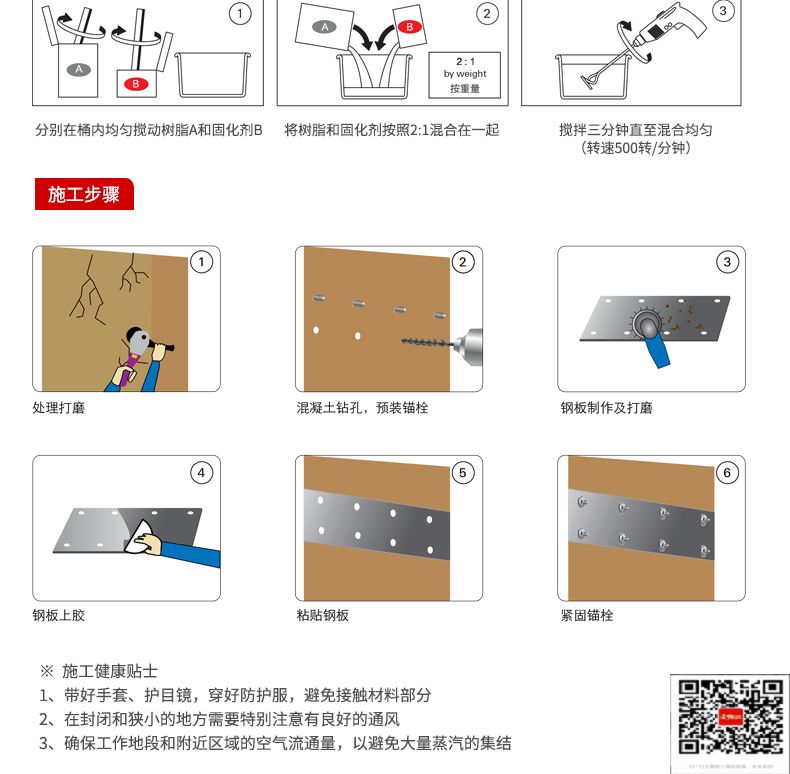 包钢打安镇粘钢加固施工过程